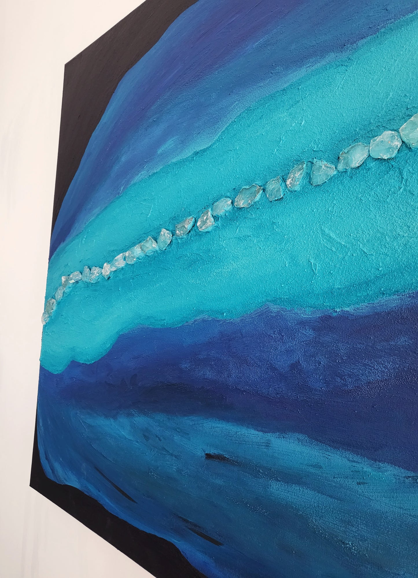 Crystal Islands in the ocean 80x100 cm